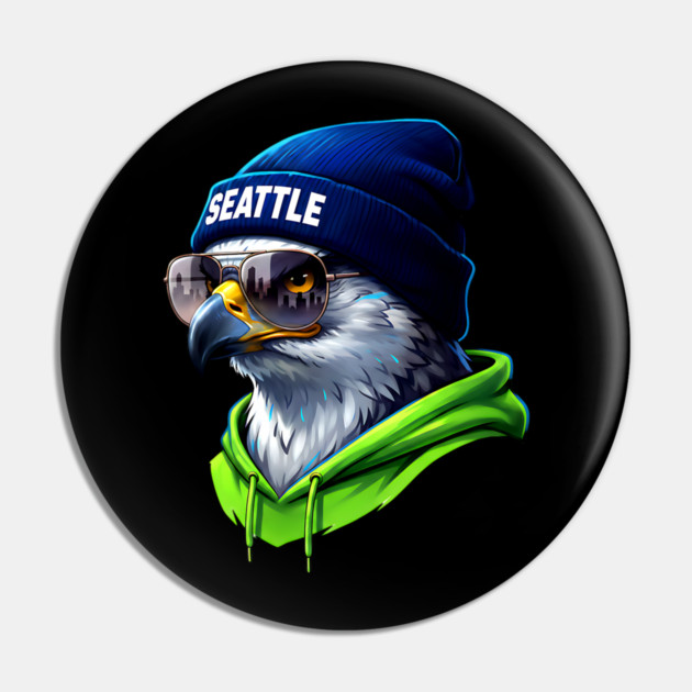 Seattle football fan Pin by UrbanLifeApparel