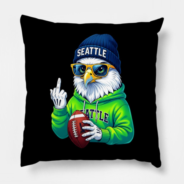 Seattle Middle Finger Pillow by UrbanLifeApparel