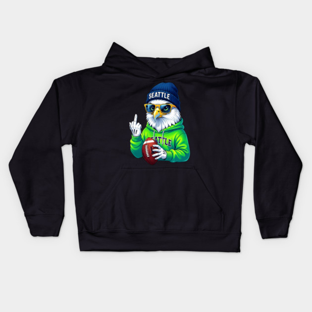 Seattle Middle Finger Kids Hoodie by UrbanLifeApparel