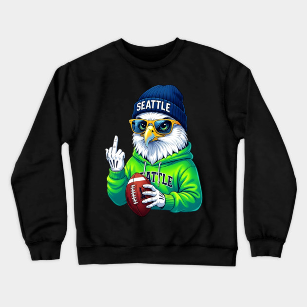 Seattle Middle Finger Crewneck Sweatshirt by UrbanLifeApparel