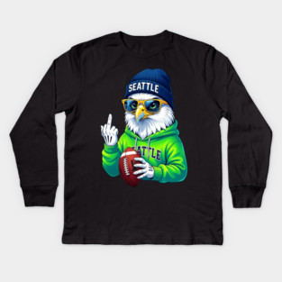 Seattle Middle Finger Kids Long Sleeve T-Shirt