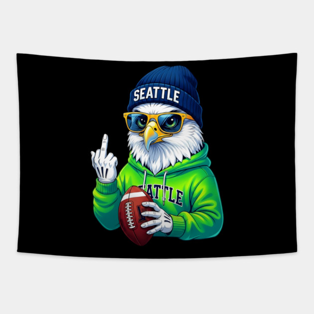 Seattle Middle Finger Tapestry by UrbanLifeApparel