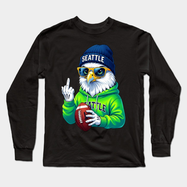 Seattle Middle Finger Long Sleeve T-Shirt by UrbanLifeApparel