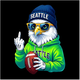 Seattle Middle Finger Posters and Art