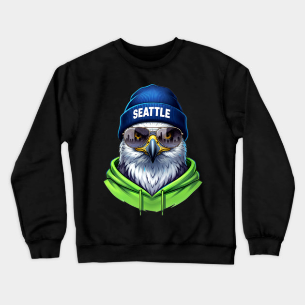 Seattle Spirit Animal Crewneck Sweatshirt by UrbanLifeApparel