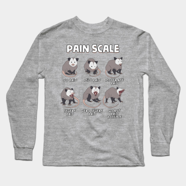 Pain Scale Long Sleeve T-Shirt by GoshWow®