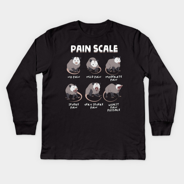 Pain Scale Kids Long Sleeve T-Shirt by GoshWow®