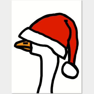 Santa Silly Goose Posters and Art