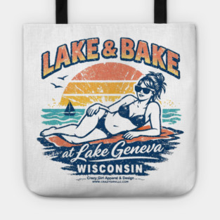 Lake and Bake Lake Geneva Wisconsin Tote