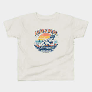 Lake and Bake Lake Geneva Wisconsin Kids T-Shirt