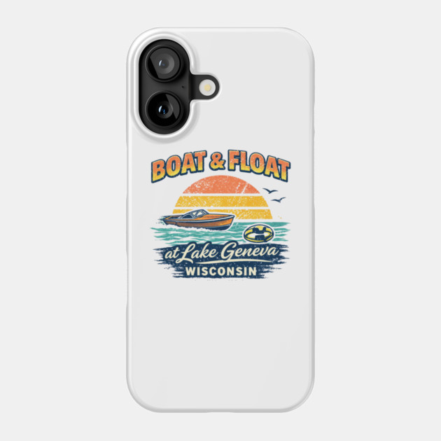 Boat and Float at Lake Geneva, Wisconsin Phone Case by CrazyGirl