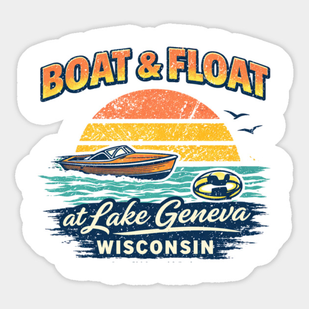 Boat and Float at Lake Geneva, Wisconsin Magnet by CrazyGirl