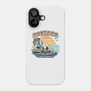 Docktails at Lake Geneva, Wisconsin Phone Case