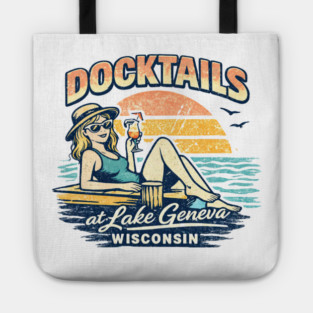 Docktails at Lake Geneva, Wisconsin Tote