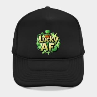 Lucky AF T-Shirt | Bold Statement Streetwear Graphic Tee | Confident Urban Style Hat