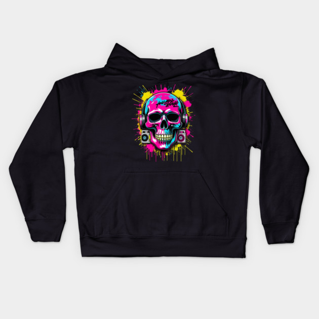 Cool Skull T-Shirt | Edgy Streetwear Graphic Tee | Urban Dark Style Kids Hoodie by Muhammad Naveed Khan