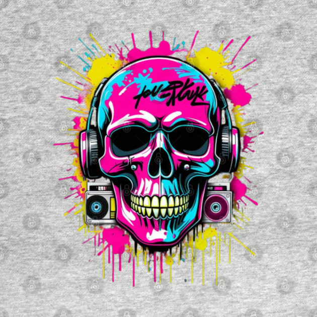 Cool Skull T-Shirt | Edgy Streetwear Graphic Tee | Urban Dark Style by Muhammad Naveed Khan