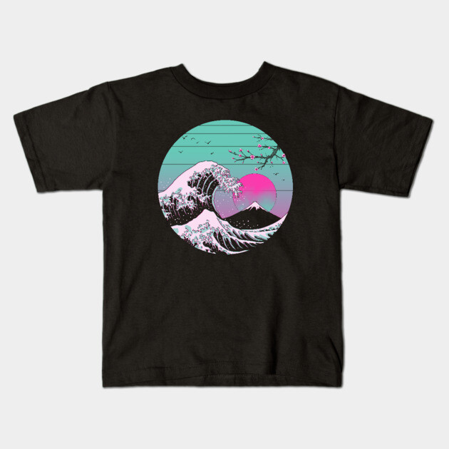 The Great Vapor Aesthetics Kids T-Shirt by Meowster Catana by Vincent Trinidad Art 