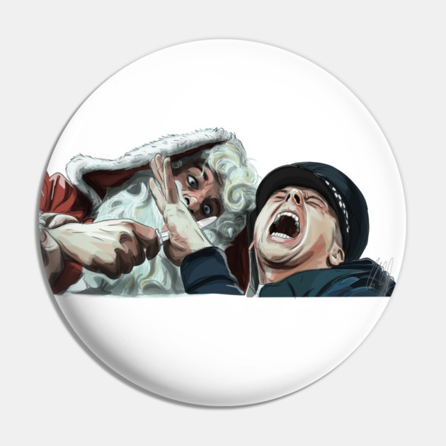 Hot Fuzz: A Deranged Santa Claus Pin by 51Deesigns