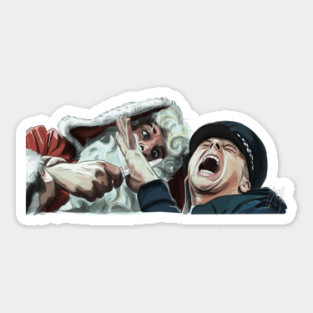Hot Fuzz: A Deranged Santa Claus Sticker