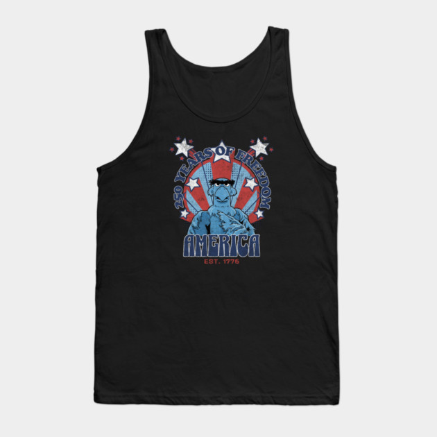 250 Years of Freedom Muppet Sam Eagle America Style Tank Top by Joaddo