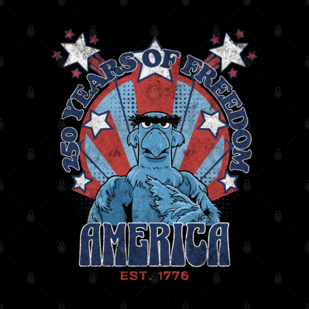 250 Years of Freedom Muppet Sam Eagle America Style by Joaddo