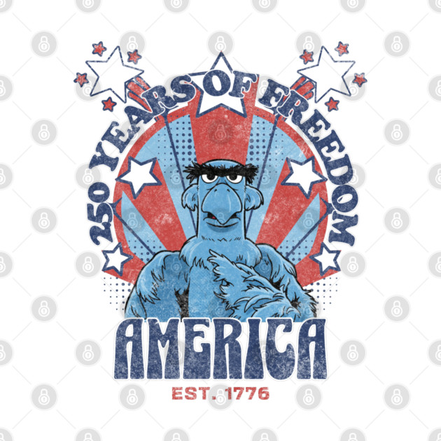 250 Years of Freedom Muppet Sam Eagle America Style by Joaddo