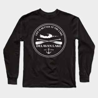 Delavan Lake, Wisconsin Badge Long Sleeve T-Shirt