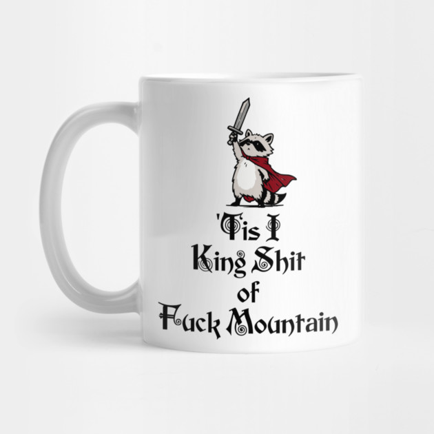 Questing Raccoon: 'Tis I, King Shit of Fuck Mountain, funny full of himself trash panda by Luxinda