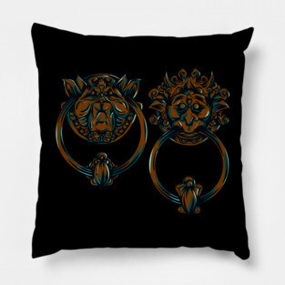 Labyrinth door knockers Pillow