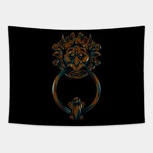 labyrinth door knocker Tapestry