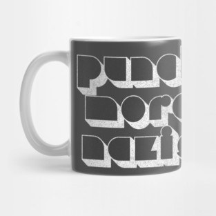 Punch More Nazis /// Retro Typography Faded Print #2 Mug