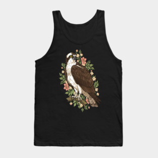 Cottagecore Osprey Floral Wildlife Art Tank Top