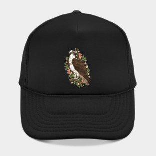 Cottagecore Osprey Floral Wildlife Art Hat