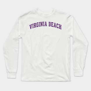 Virginia Beach Text Long Sleeve T-Shirt