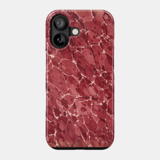 Crimson Marble Phone Case