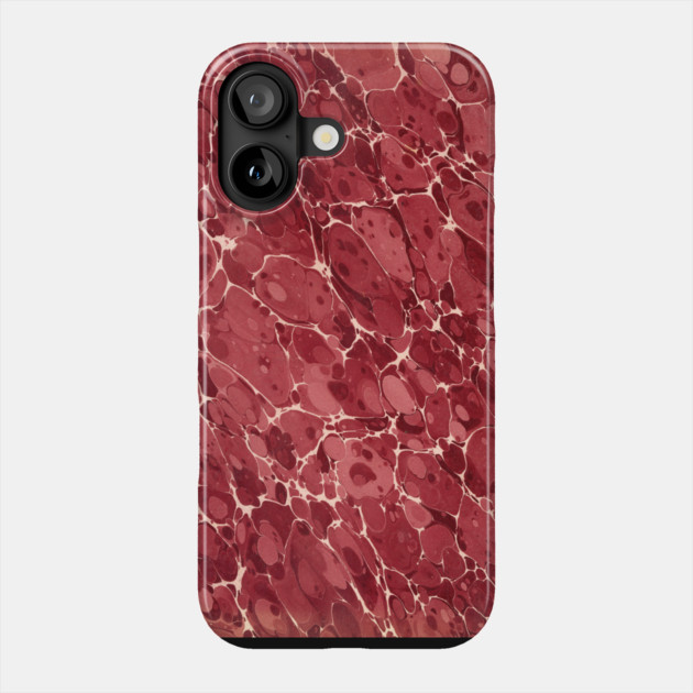 Crimson Marble Phone Case by casualteesinc
