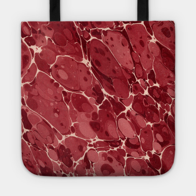 Crimson Marble Tote by casualteesinc