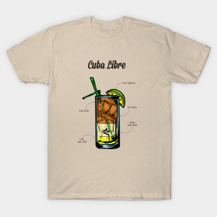 Cuba Libre Cocktail Recipe T-Shirt