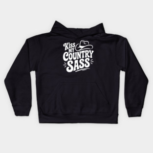 Kiss My Country Sass Kids Hoodie