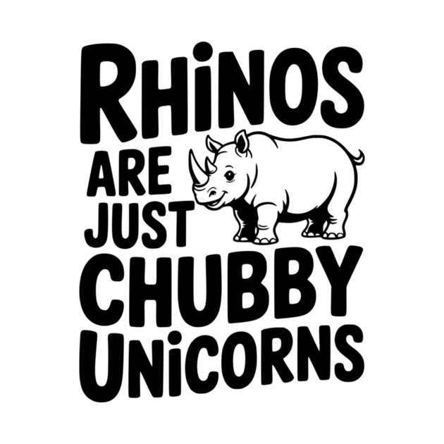 Rhinos Are Just Chubby Unicorns by Frank Ring