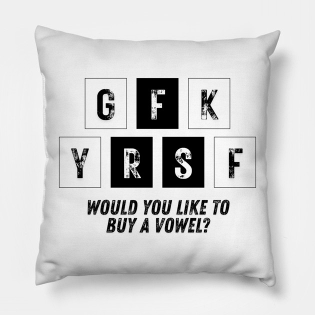 The Cost of a Vowel Pillow by Designed By Marty