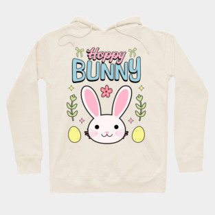 Hoppy Bunny Easter Themed Design Hoodie