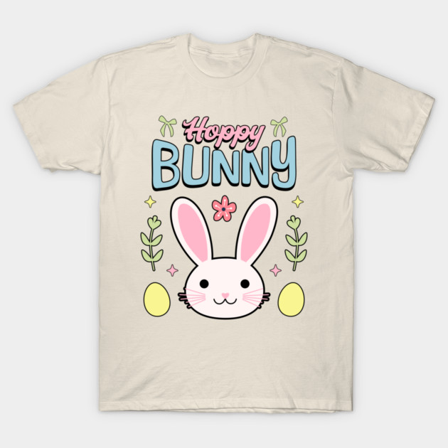 Hoppy Bunny Easter Themed Design T-Shirt by TurnEffect
