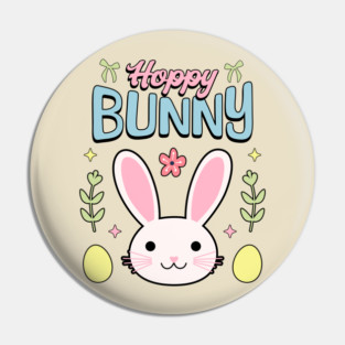 Hoppy Bunny Easter Themed Design Pin