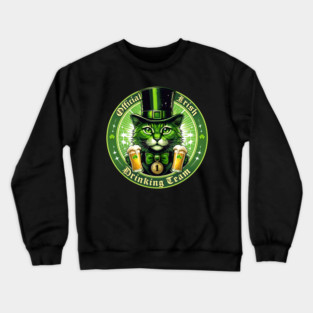 Official Irish Drinking Team – Lucky Cat St. Patrick’s Day Crewneck Sweatshirt