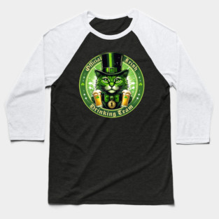 Official Irish Drinking Team – Lucky Cat St. Patrick’s Day Baseball T-Shirt