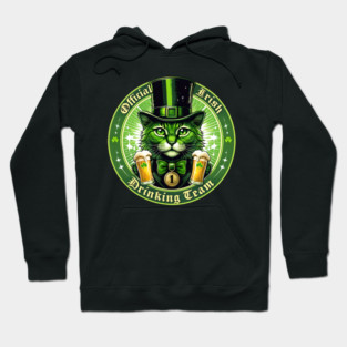 Official Irish Drinking Team – Lucky Cat St. Patrick’s Day Hoodie