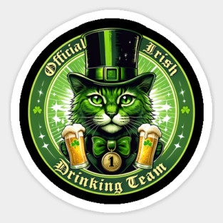 Official Irish Drinking Team – Lucky Cat St. Patrick’s Day Magnet