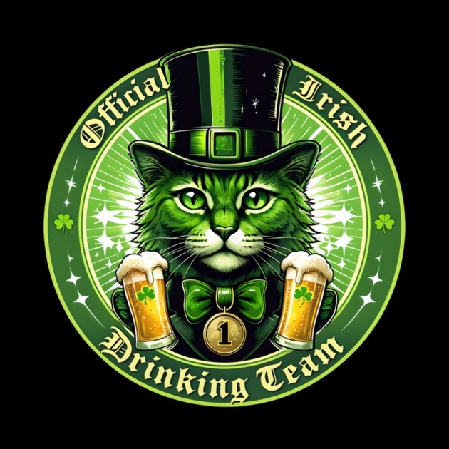 Official Irish Drinking Team – Lucky Cat St. Patrick’s Day by MCALTees